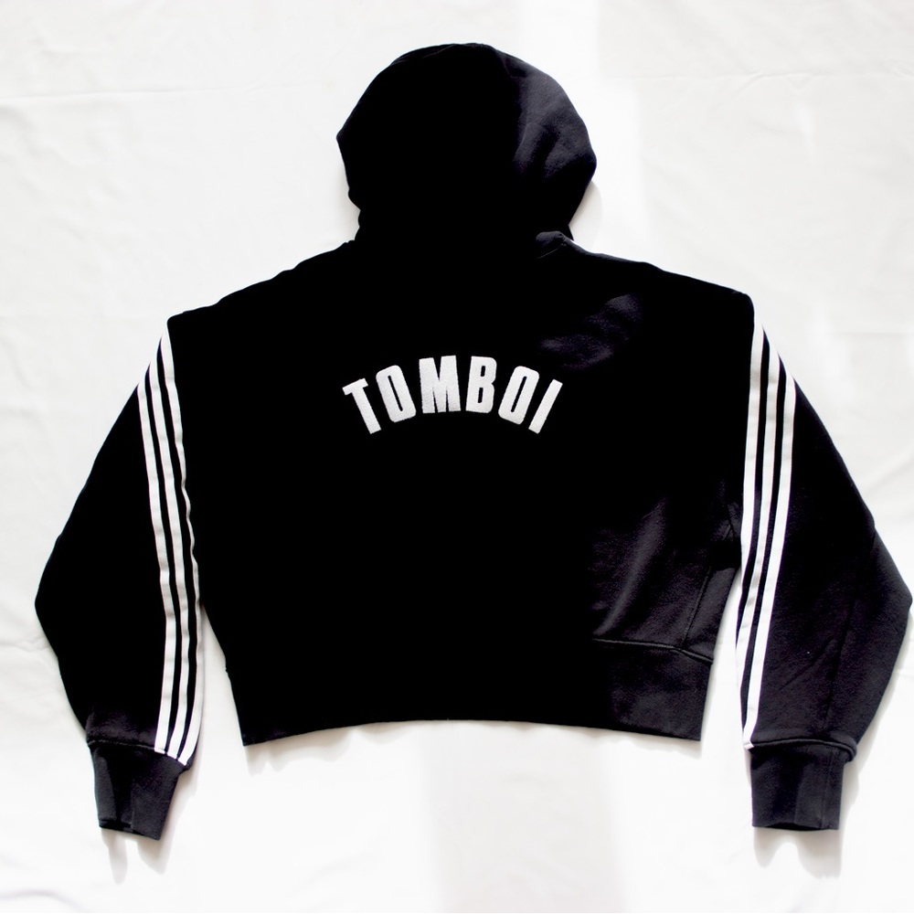 Adidas Cropped Hoodie with embroidered TOMBOI Logo